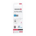 SWISSTEN NETWORK ADAPTER GaN 1x USB-C 35W PD 1x USB-A 27W QC BELA