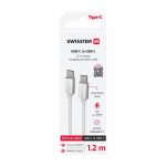 Swissten USB C - USB C polnilni kabel white 1,2m