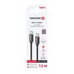 Swissten USB C - USB C polnilni kabel black1,2m