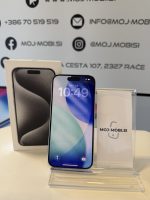 APPLE pametni telefon iPhone 15 Pro 8GB/128GB, White Titanium - Rabljen